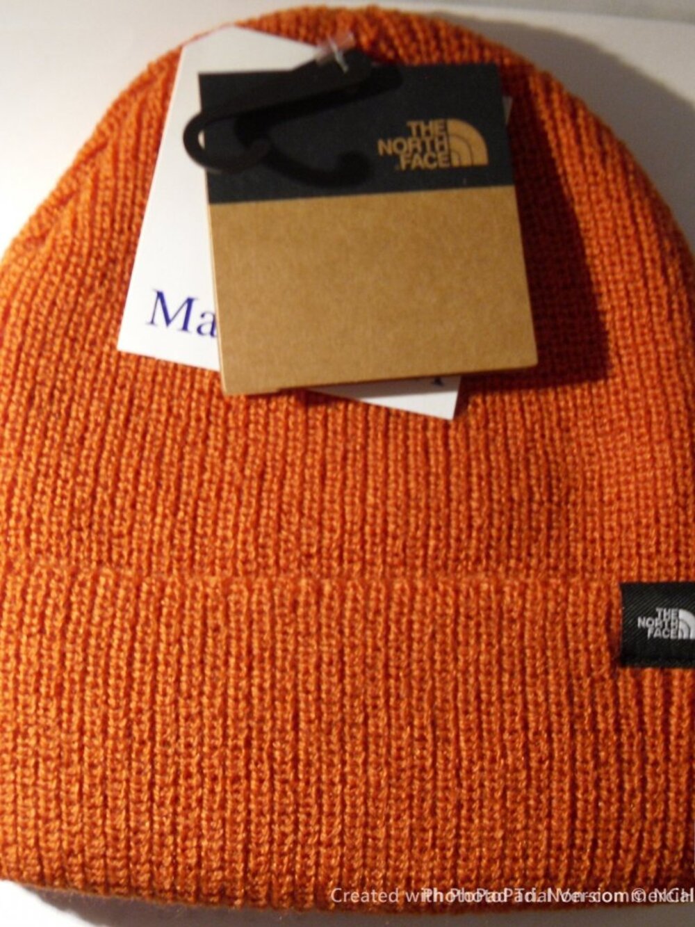 The North Face Kids Beanie Ski Hat Burnt Orange Winter Knit Cap new